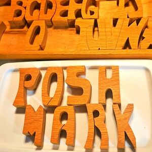 Handmade Wooden Alphabet Puzzle